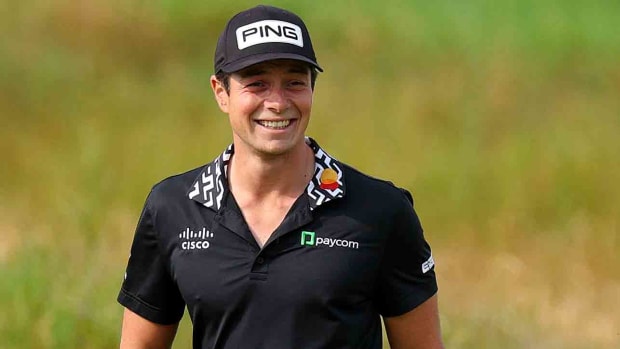 Viktor Hovland is pictured at the 2023 Genesis Scottish Open.